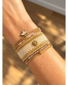 3 braccialetti Golden Dawn oro/bianco/nude