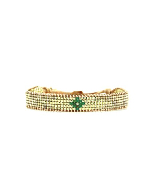 Mehrfarbiges Edelstahlarmband Precious Jade Olivia