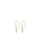 Pendientes Eva Apatite dorado/azul de acero inoxidable