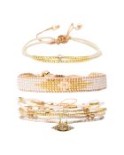 3 Bracelets Ivoire Lumineuse multicolores
