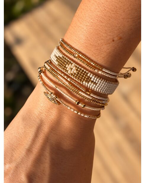 3 Bracelets Ivoire Lumineuse multicolores