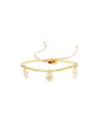 Coco beach Lisa goud/crème armband