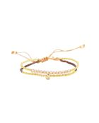 Bracelet Coco beach Ella doré/marron/rose