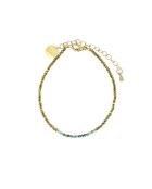 Sarah goud/turkoois Afrikaanse turkooise/turquoise roestvrijstalen armband