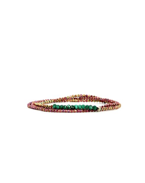 Yuna mehrfarbiges Regenbogen-Malachit-Armband