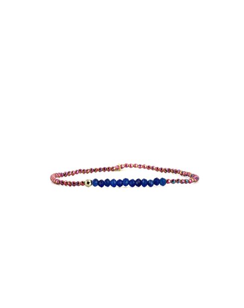 Mehrfarbiges Armband Ema Lapislazuli in Regenbogenfarben