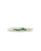 Bracelet Yuna silver malachite argenté/vert