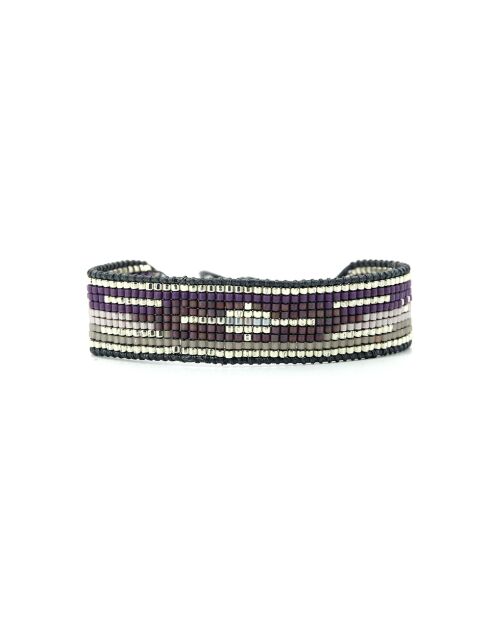 Mehrfarbiges Charlie Parma Violette Edelstahlarmband