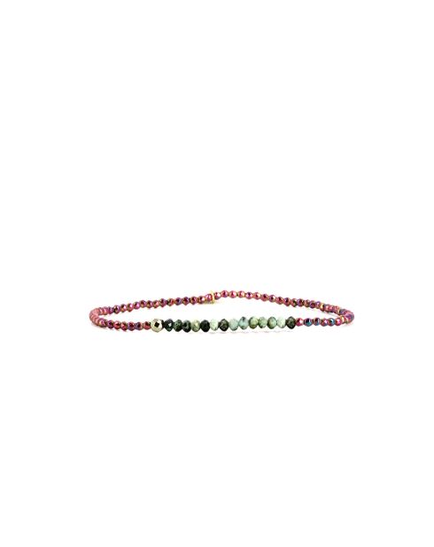 Veelkleurige Afrikaanse turquoise regenboog Ema-armband