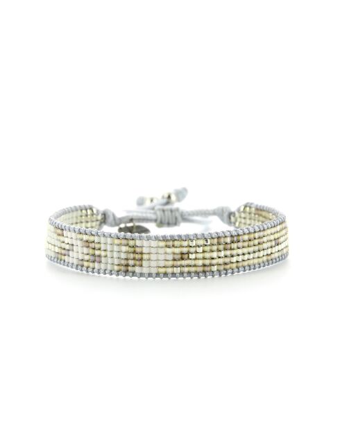 Bracelet inoxydable Silver nude Jade multicolore