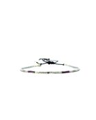 Veelkleurige Alice Parma Violet roestvrijstalen armband