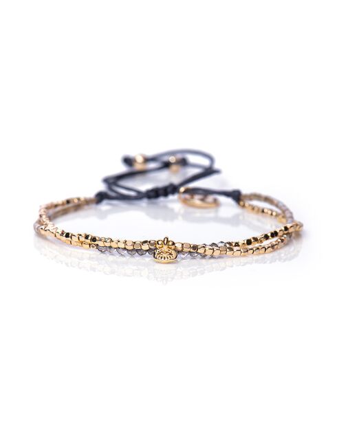 Bracelet inoxydable Golden French Grey Ella multicolore