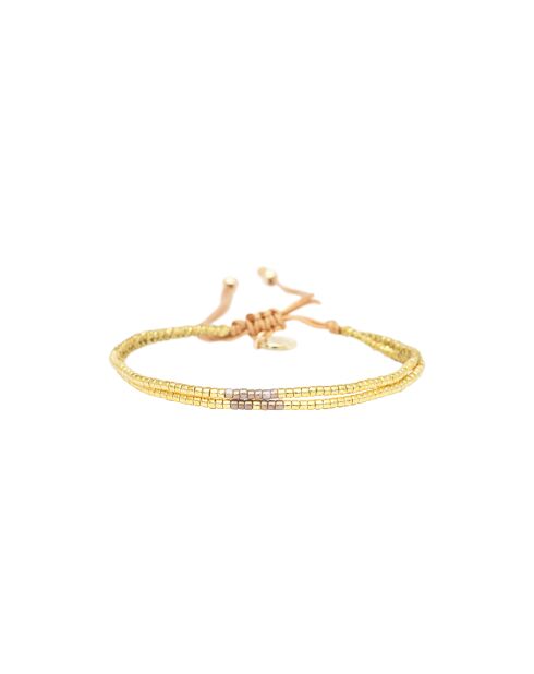 Brazalete Coco beach Lya dorado/morado