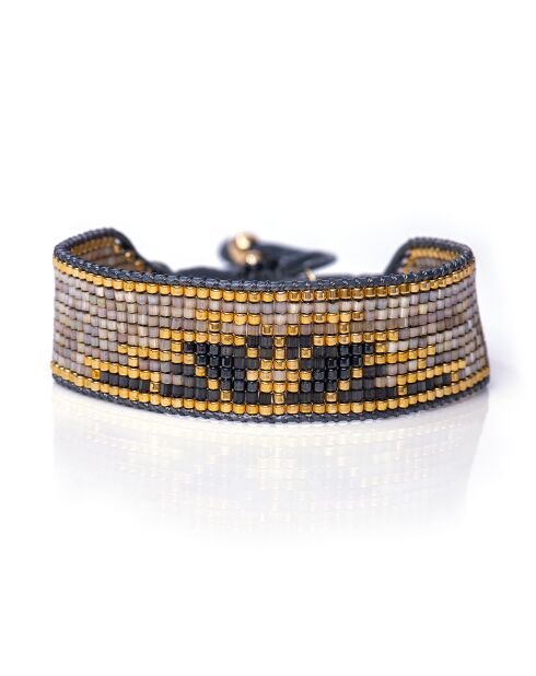 Bracelet inoxydable Golden French Grey Romane multicolore