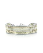 Charly veelkleurige nude-zilveren roestvrijstalen armband