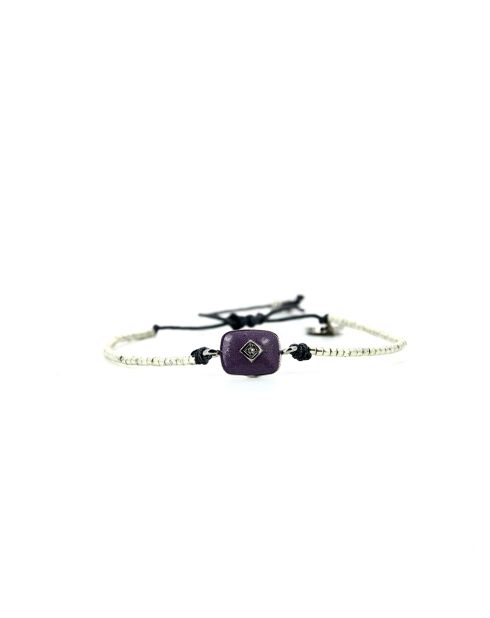 Alix multicolor Parma violett Edelstahlarmband
