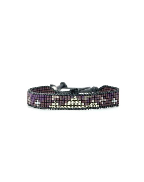 Mehrfarbiges Chloé Parma Violet Edelstahlarmband
