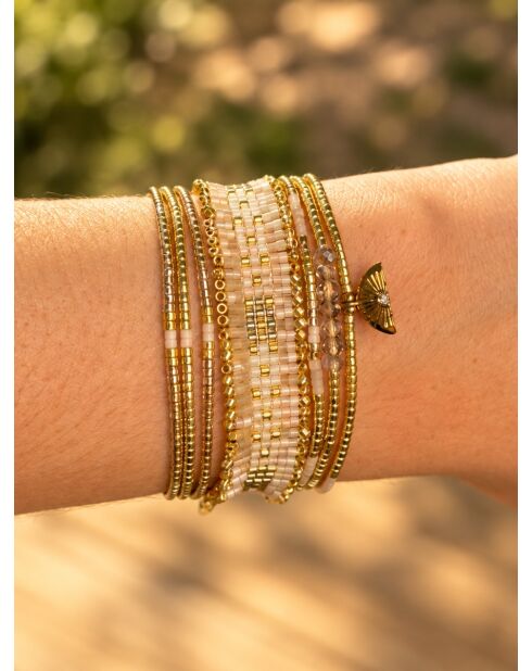 3 Bracelets inoxydable Douceur Nacrée multicolores