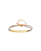 Armband Coco beach amber goud/bruin