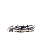 Veelkleurige Joy Parma Violet roestvrijstalen armband