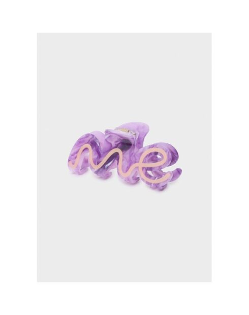 Pince à cheveux en résine violette