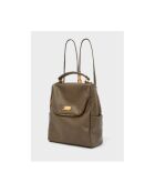 Zaino Carol New marrone con zip - 27x13x29 cm