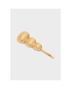 Fermaglio per capelli con conchiglia in acciaio inossidabile placcato in oro 18k