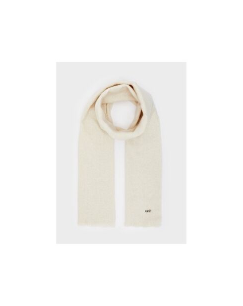 Sciarpa con paillettes beige sabbia