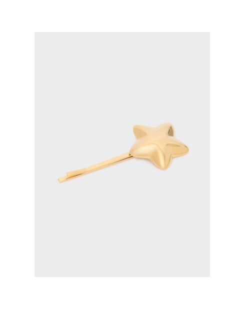 Pince à cheveux étoile de mer en acier inoxydable plaqué or 18 carats doré