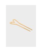 Fermaglio per capelli a forma di cuore in acciaio inossidabile placcato in oro 18k