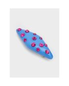 Barrette en résine Viky avec pièrres bleue