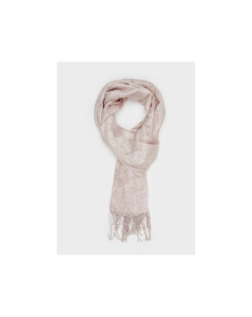 Stola Paris in lurex rosa chiaro/argento