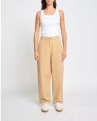 Pantalon détendu en coton mélangé Fallon ocre provence
