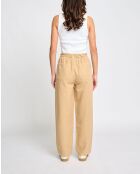 Pantalon détendu en coton mélangé Fallon ocre provence