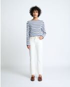 Jodie bootcut jeans in gebroken witte katoenmix