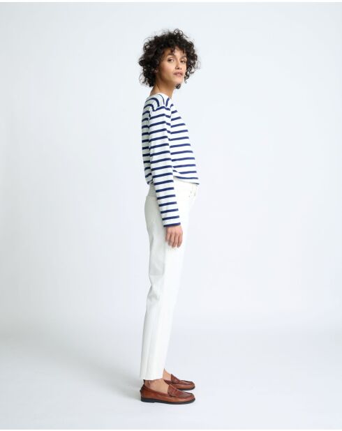 Jodie bootcut jeans in gebroken witte katoenmix