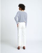 Jodie bootcut jeans in gebroken witte katoenmix