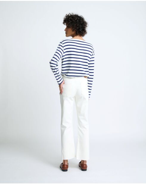 Jeans bootcut Jodie in misto cotone bianco sporco
