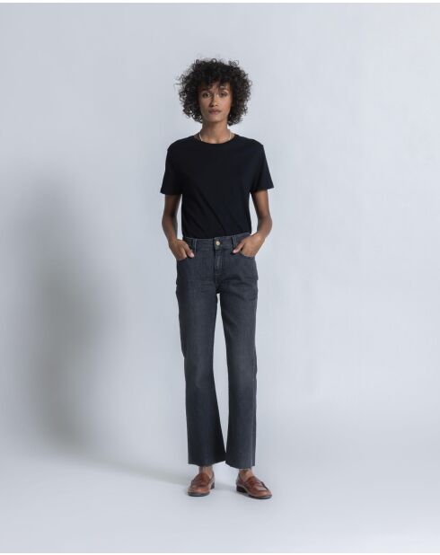 Jeans bootcut Jodie dk grey sporchi usati in misto cotone