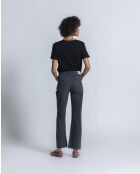 Jeans bootcut Jodie dk grey sporchi usati in misto cotone