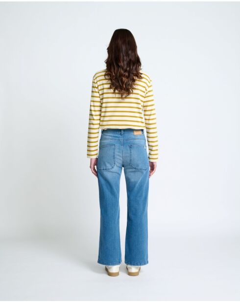 Jeans dritti Tommy blu in misto cotone