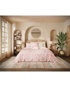 Parure de lit Neela en satin de coton avec un taie d'oreiller rose poudré - 140 x 200 cm