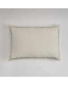 Federa rettangolare Jewel in percalle di cotone crema - 50 x 70 cm