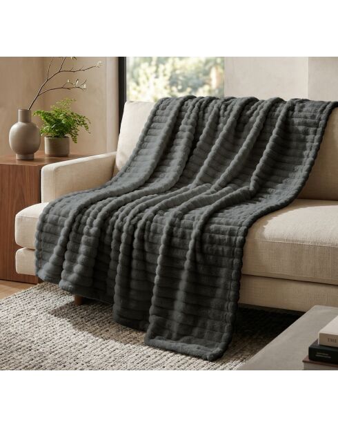 Plaid anthracite - 130x180 cm