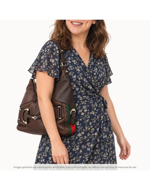 Le Hobo Horsebit Heritage Marron Gucci