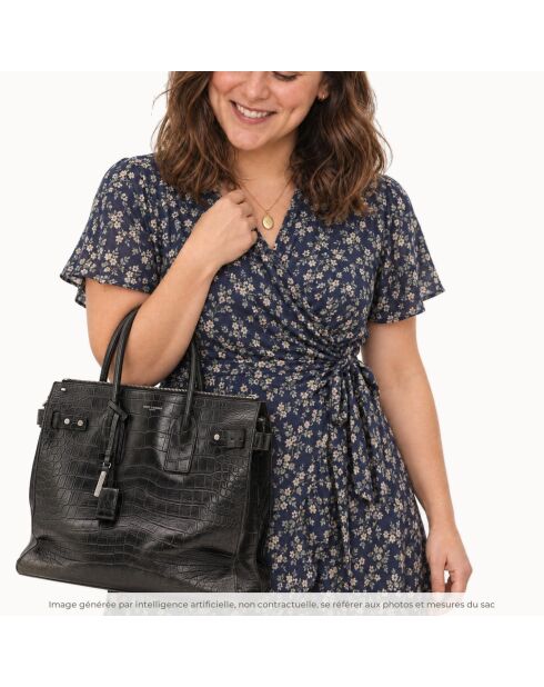 Borsa da giorno Saint Laurent Crocodile