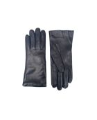 Schwarze Lederhandschuhe Victoire mit Kaschmirfutter