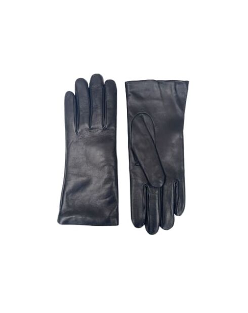 Schwarze Lederhandschuhe Victoire mit Kaschmirfutter