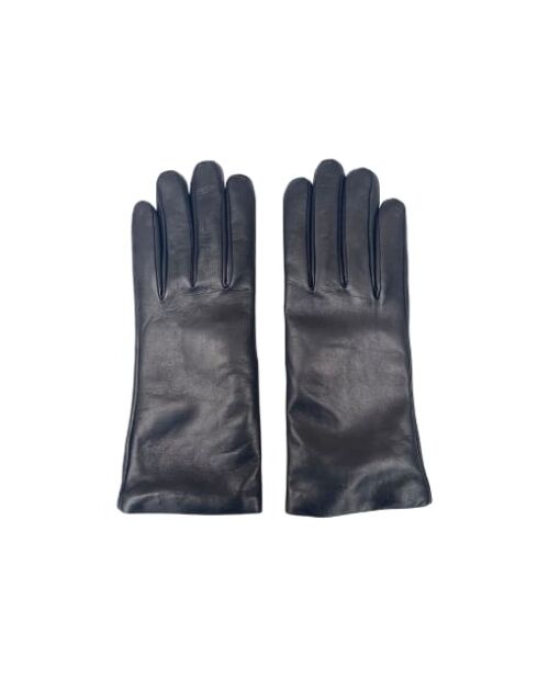 Schwarze Lederhandschuhe Victoire mit Kaschmirfutter