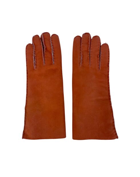 Concorde Handschuhe aus orangefarbenem Lammfell
